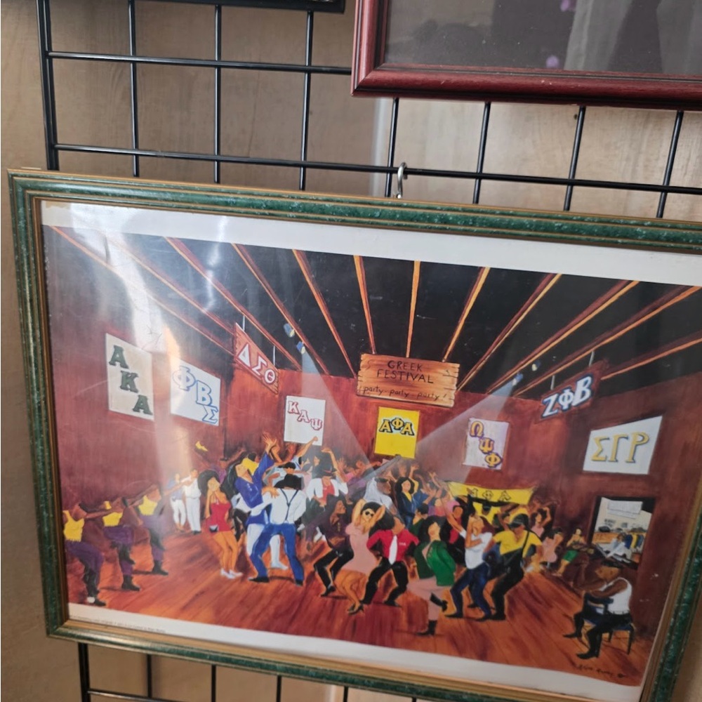 Framed Greek Festival Dance Art Print